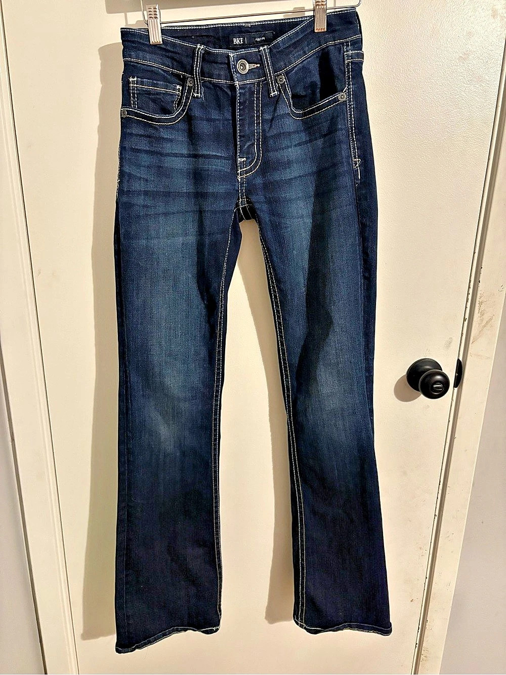 BKE Fulton Boot Stretch Jeans Boot Cut Jeans in Blue Like New